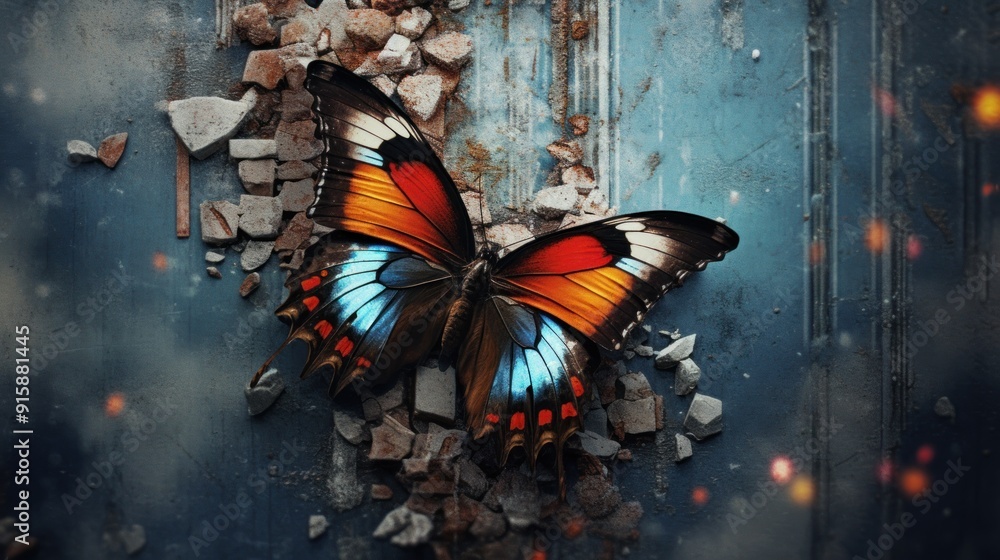 Butterfly Emerging From The Rubble Butterfly Emerging From The Rubble