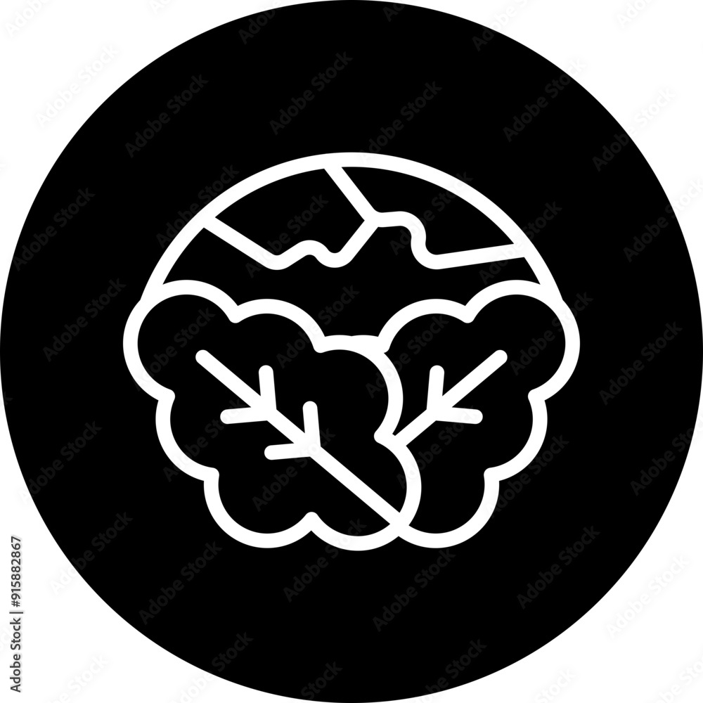 Cabbage Vector Line White Circle Black Cabbage Vector Line White Circle Black