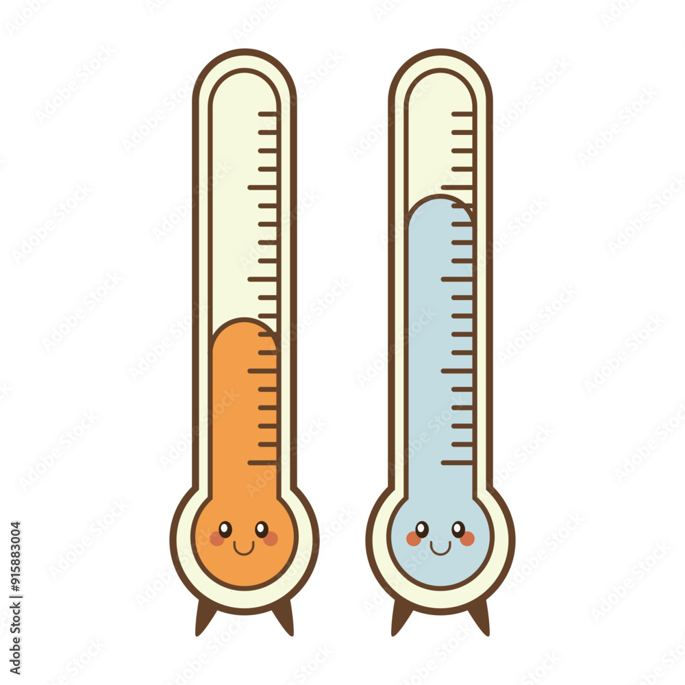 Hot and Cold Temperature Flat Design Clipart Hot and Cold Temperature Flat Design Clipart