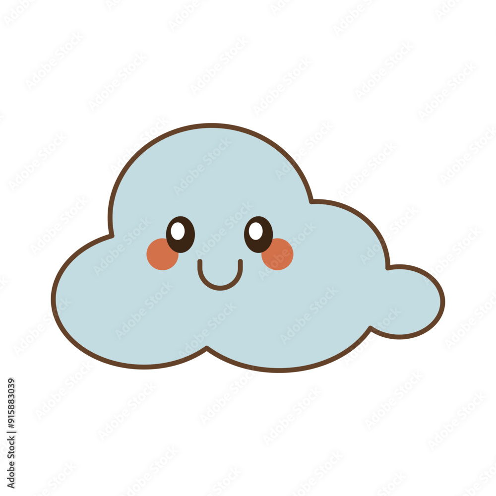 Smiling Cloud Flat Design Clipart Smiling Cloud Flat Design Clipart