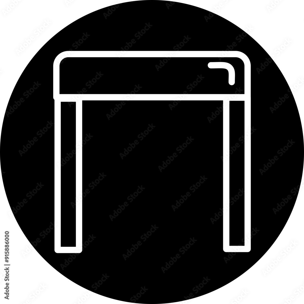 Makeup Stool Vector Line White Circle Black Makeup Stool Vector Line White Circle Black
