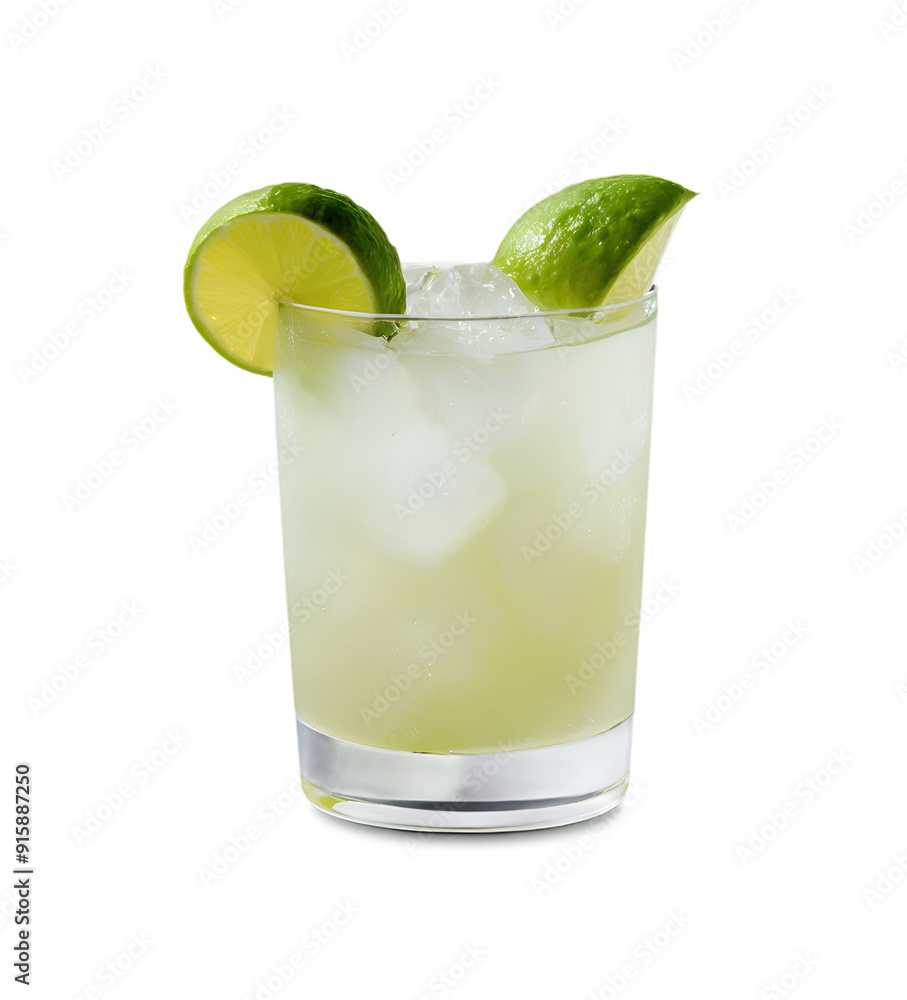 caipirinha, mojito cocktail isolated on white background caipirinha, mojito cocktail isolated on white background