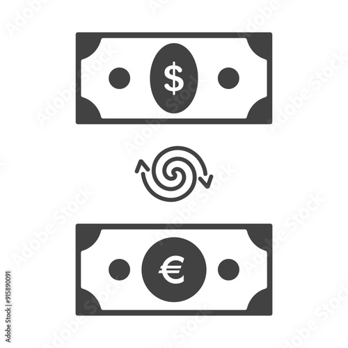 Dollar rate increase sign, Money payout investment icon, Dollar growth vector sign isolated.