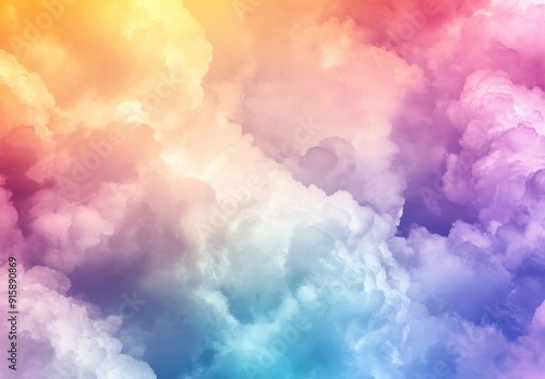 soft, pastel rainbow gradient background with delicate clouds for an ethereal and dreamy feel