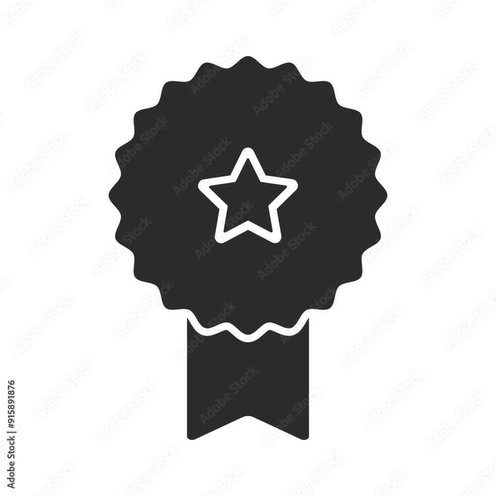 Certificate badge award icon. Premium quality. Seal stamp. Achievement badge. Profile Verification. Quality mark. Vector check mark. Approval sign. Task done. Project completed.