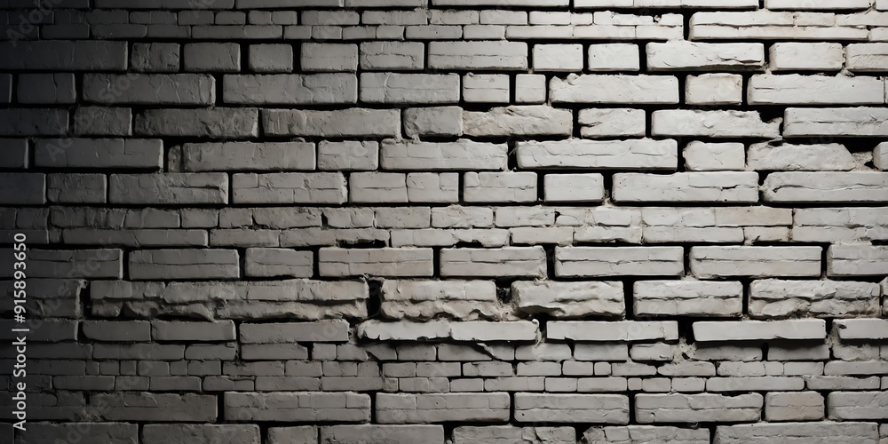 Fototapeta premium white brick wall with grungy texture for background