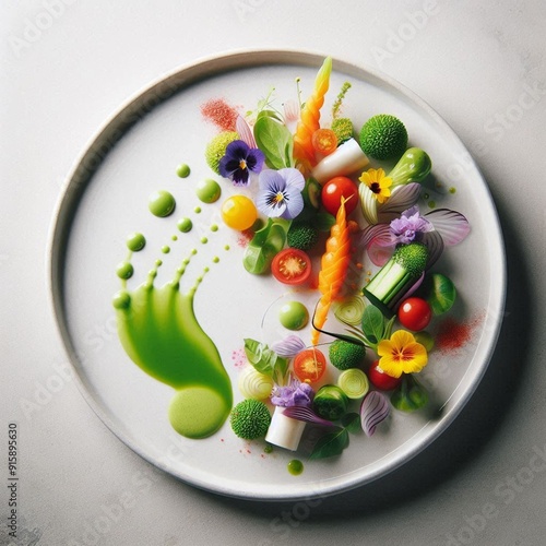 assiette de légumes gastronomique photo