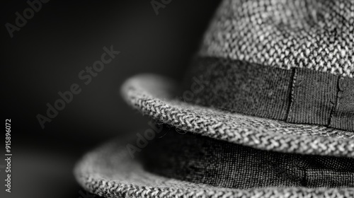 Stylish Knit Hats Displayed at Outdoor Market in Early Autumn