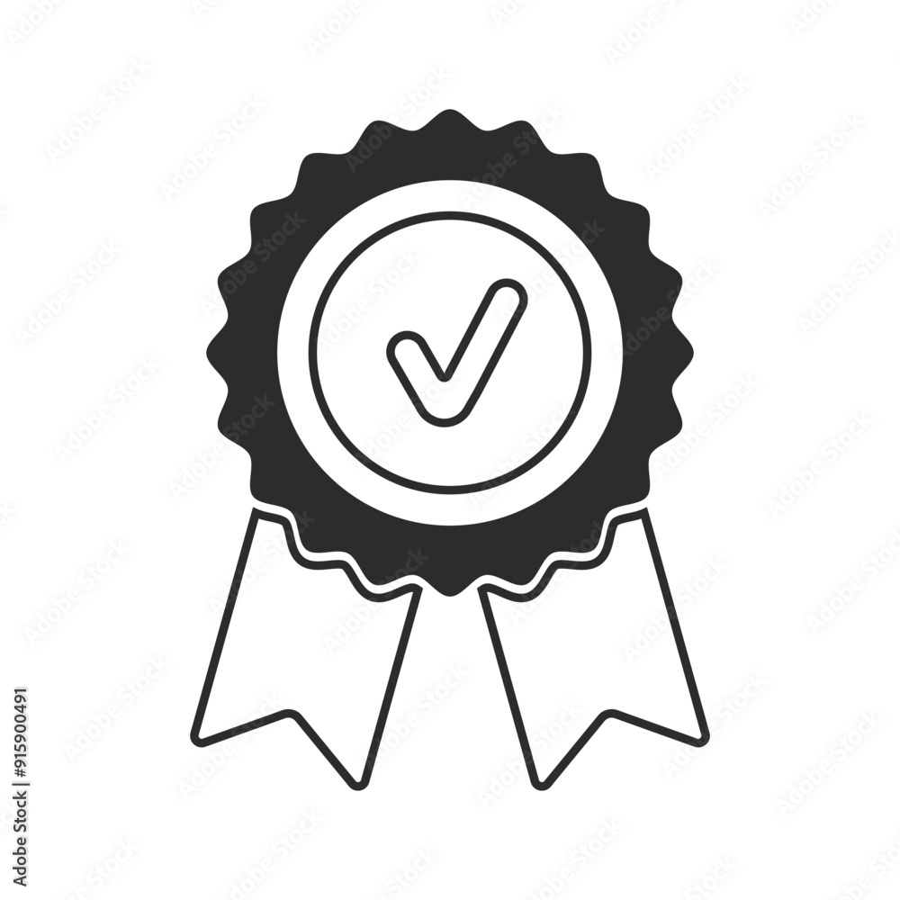 Certificate badge award icon. Premium quality. Seal stamp. Achievement badge. Profile Verification. Quality mark. Vector check mark. Approval sign. Task done. Project completed. Certificate badge award icon. Premium quality. Seal stamp. Achievement badge. Profile Verification. Quality mark. Vector check mark. Approval sign. Task done. Project completed.