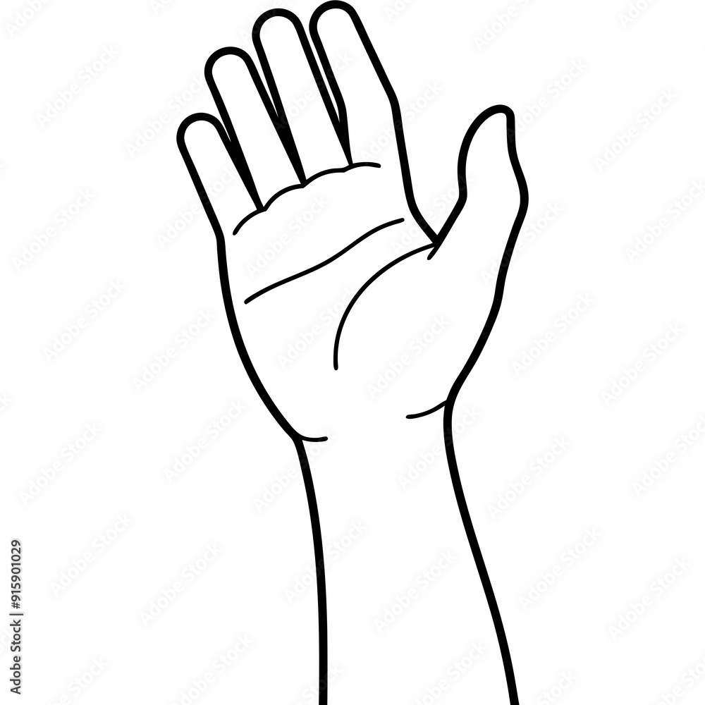 human hands line art Silhouette Vector illustration human hands line art Silhouette Vector illustration