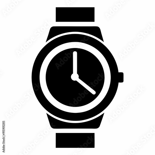 Best hand watch  Silhouette Vector illustration 