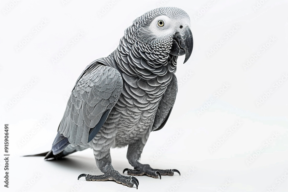 Fototapeta premium Elegant African Gray Parrot Captured in Stunning Wildlife Shot