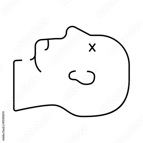 death from allergies line icon vector. death from allergies sign. isolated contour symbol black illustration