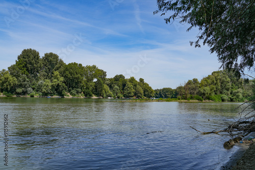 Tapet Summer landscape of Tisza valley near the confluence with Mures river, Szeged, H