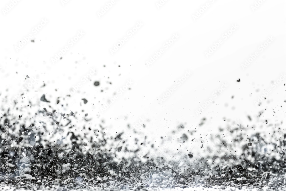 Obraz premium A close-up view of a splash of water in black and white