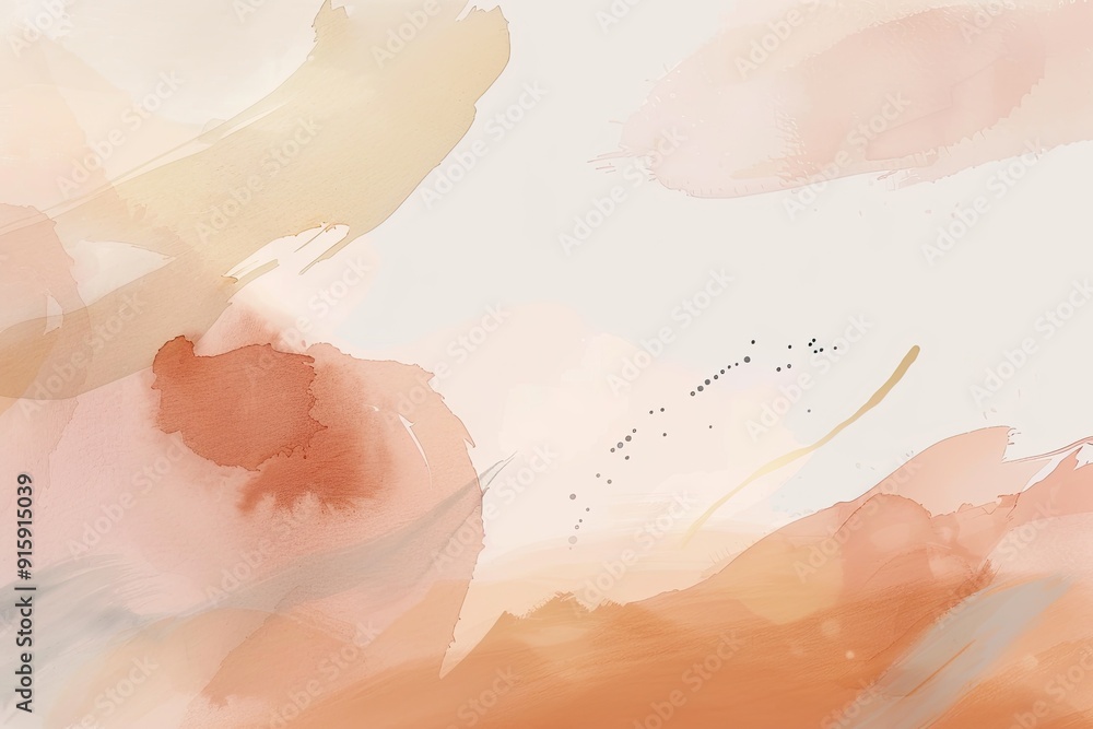 Fototapeta premium Elegant peach and beige watercolor background for marketing materials and digital content in 2024