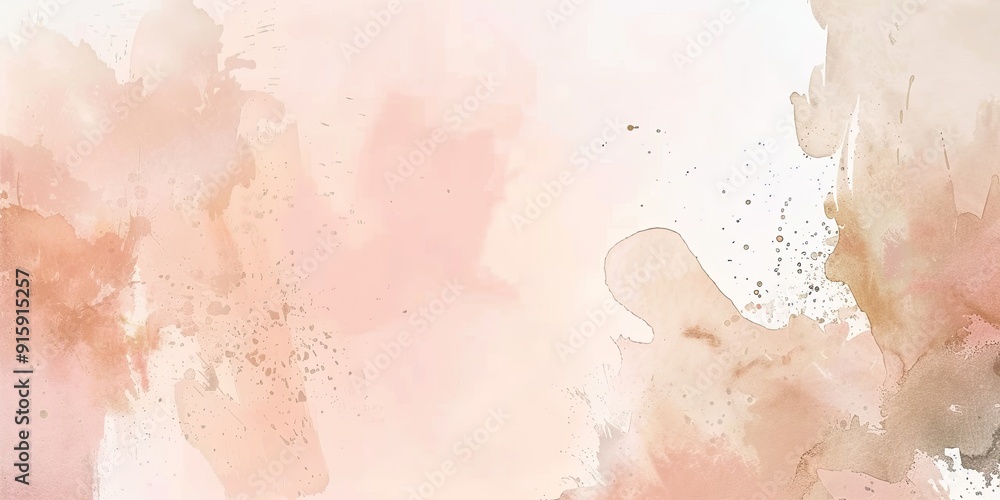 Fototapeta premium Sophisticated beige and peach watercolor background for modern design projects
