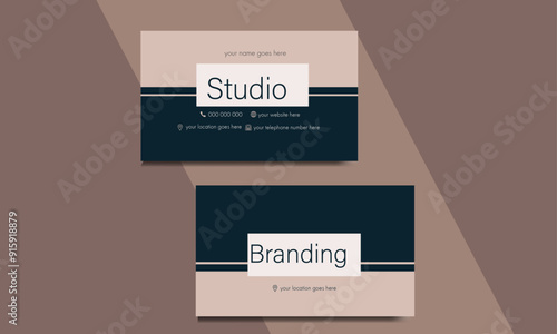 Professional elegant Modern corporate aesthetic editable business card template	