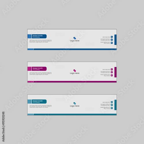 Email signature design template