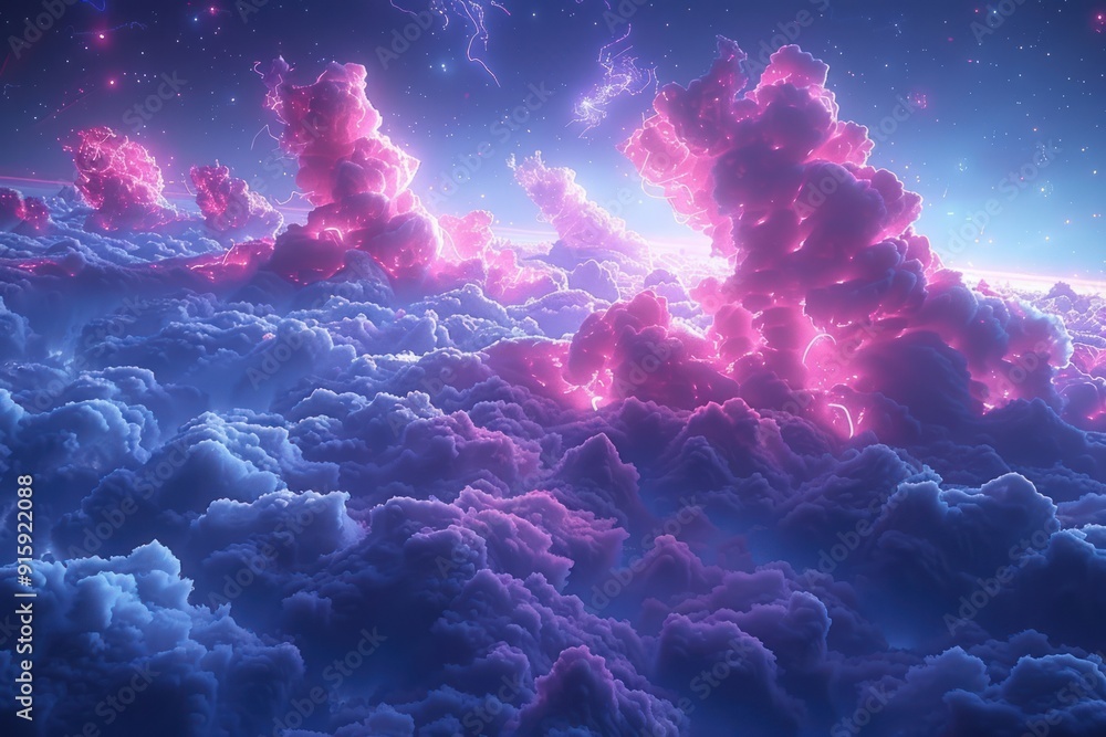 Cosmic Cloudscape: A Dreamy Night Sky Cosmic Cloudscape: A Dreamy Night Sky