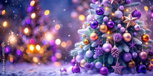purple christmas tree