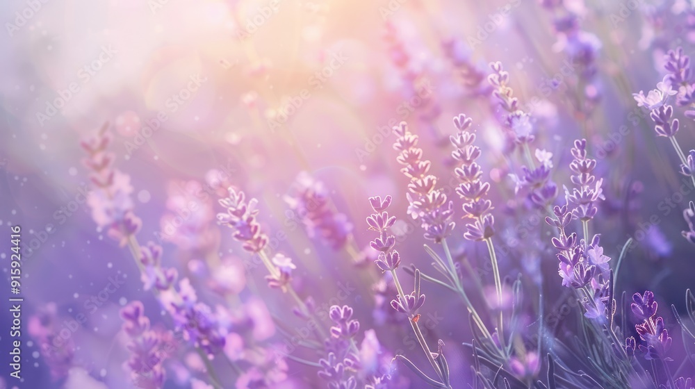 Lavender Field in Soft Sunlight Lavender Field in Soft Sunlight