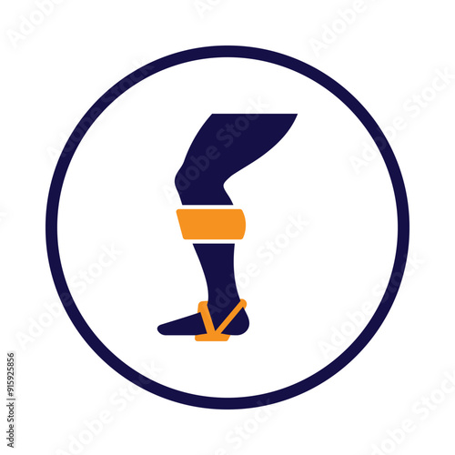leg, body parts, Prosthetic leg icon