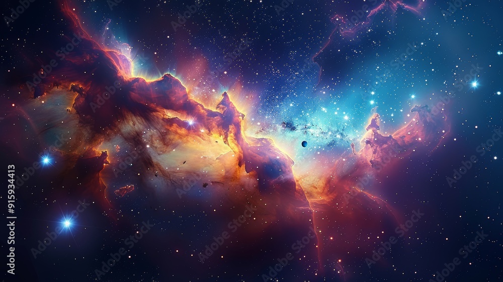 Fantastic galactic background style. Generative AI Fantastic galactic background style. Generative AI