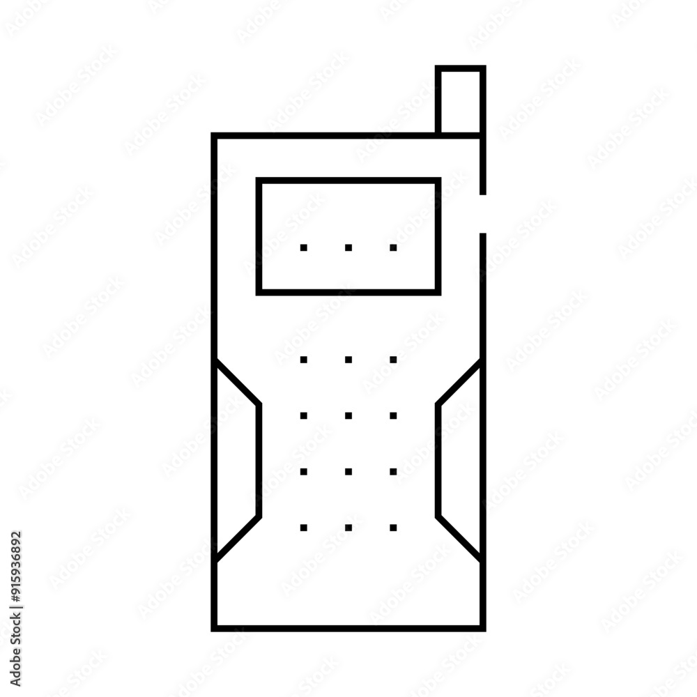 laser rangefinder device line icon vector. laser rangefinder device sign. isolated contour symbol black illustration laser rangefinder device line icon vector. laser rangefinder device sign. isolated contour symbol black illustration