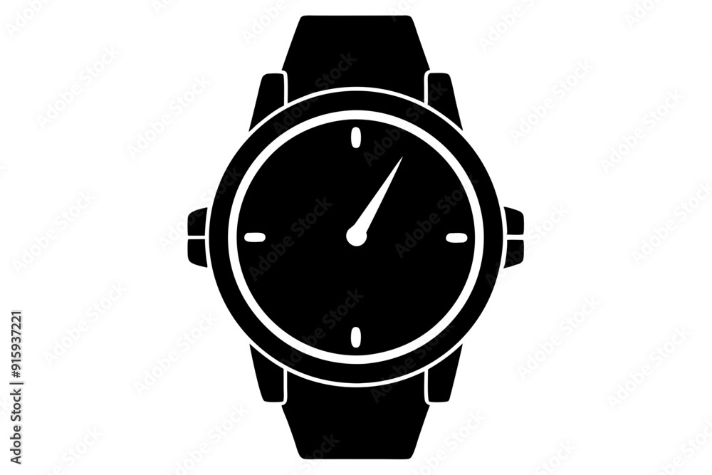 Hand watch silhouette vector, classic hand wrist watch icon
Hand watch silhouette vector, classic hand wrist watch icon