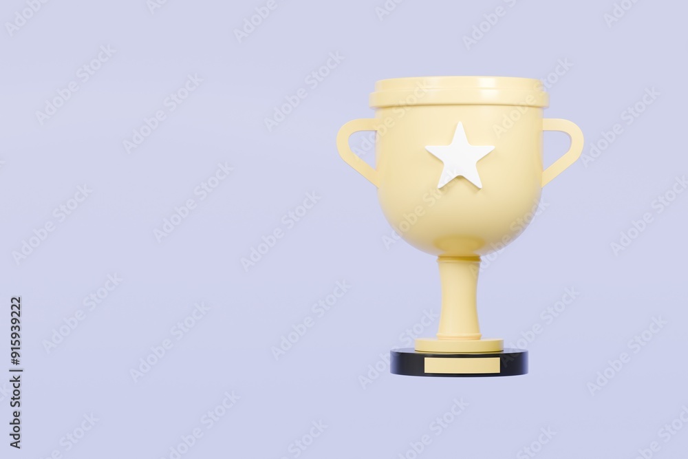 3d Trophy cup winner success champion icon symbol on isolated purple background. Achievement award, champion 1st winner award concept. Minimal Gold Trophy victory cup award. 3d render. 3d Trophy cup winner success champion icon symbol on isolated purple background. Achievement award, champion 1st winner award concept. Minimal Gold Trophy victory cup award. 3d render.