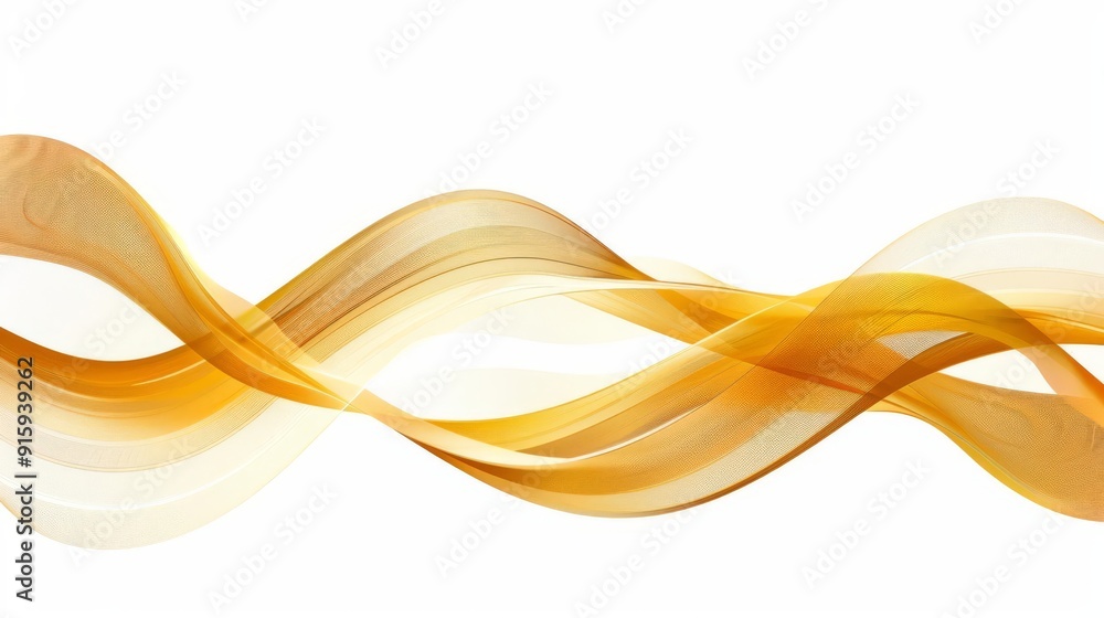 Gradient gold wave, flat design, smooth transition, clipart style, isolated on white background Gradient gold wave, flat design, smooth transition, clipart style, isolated on white background