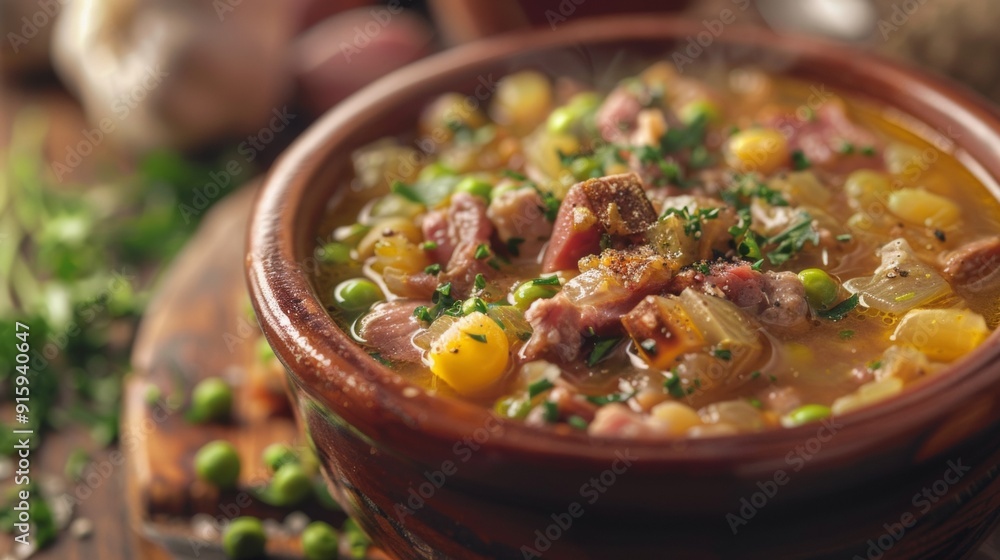 The national cuisine of Canada. Pea soup in Canadian style. The national cuisine of Canada. Pea soup in Canadian style.