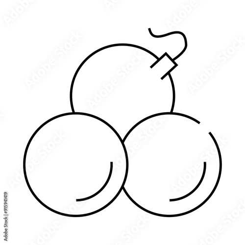 kernels cores line icon vector. kernels cores sign. isolated contour symbol black illustration photo