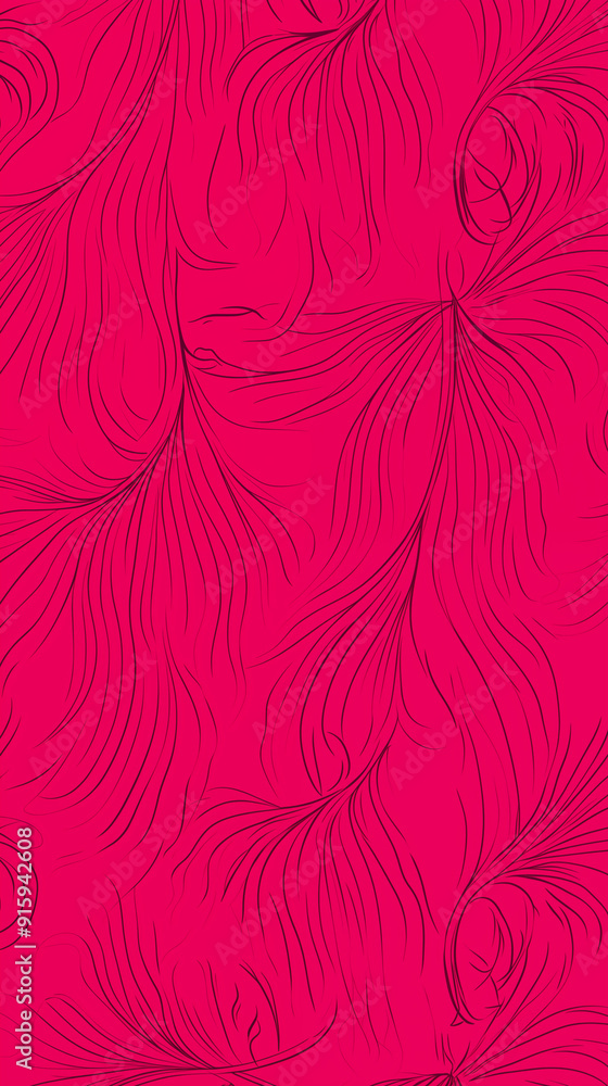 Fototapeta premium Circles, Shapes, Waves, Pink Floral Objects, Abstract Image, Texture, Pattern Background, Wallpaper, Smartphone Cover and Screen, Cell Phone, Computer, Laptop, 9:16 and 16:9 Format