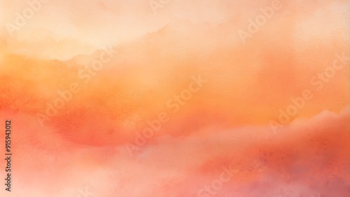 Soft Peach and Orange Watercolor Background with Gentle Gradient