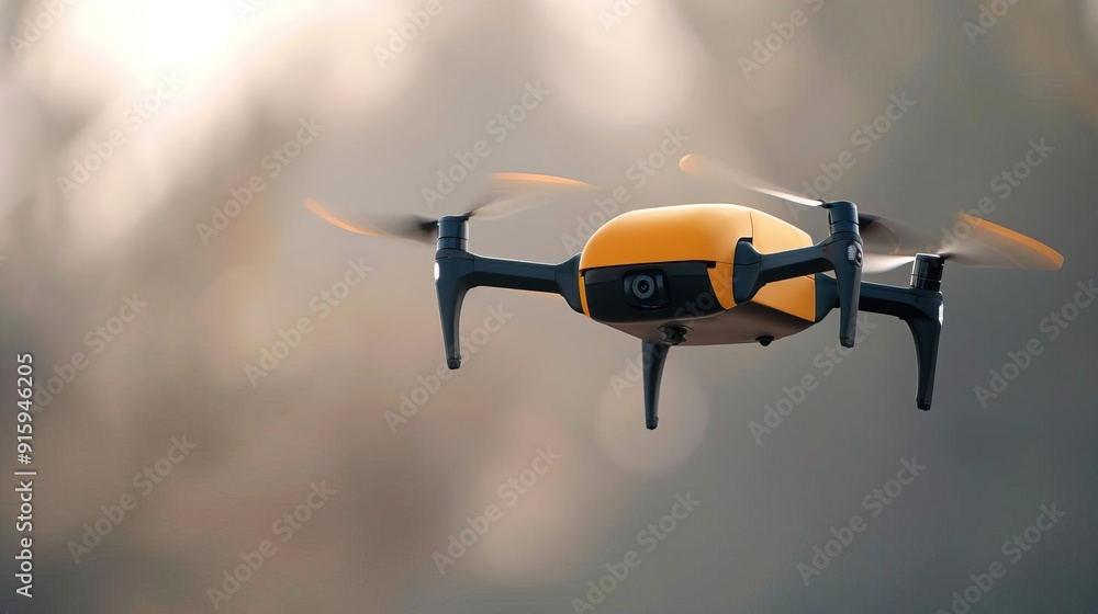 Solar-powered drone delivering packages. Solar-powered drone delivering packages.