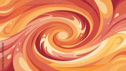 Vibrant red and orange swirl, abstract fiery art pattern