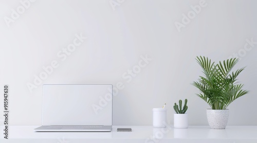 Wallpaper Mural Sleek Minimalist Workspace with Modern Decor for Enhanced Productivity Torontodigital.ca