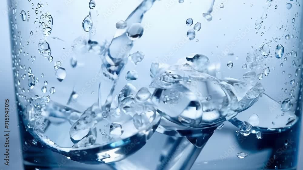 A timelapse of ice cubes slowly melting into a glass of water capturing the mesmerizing transformation from solid to liquid. A timelapse of ice cubes slowly melting into a glass of water capturing the mesmerizing transformation from solid to liquid.