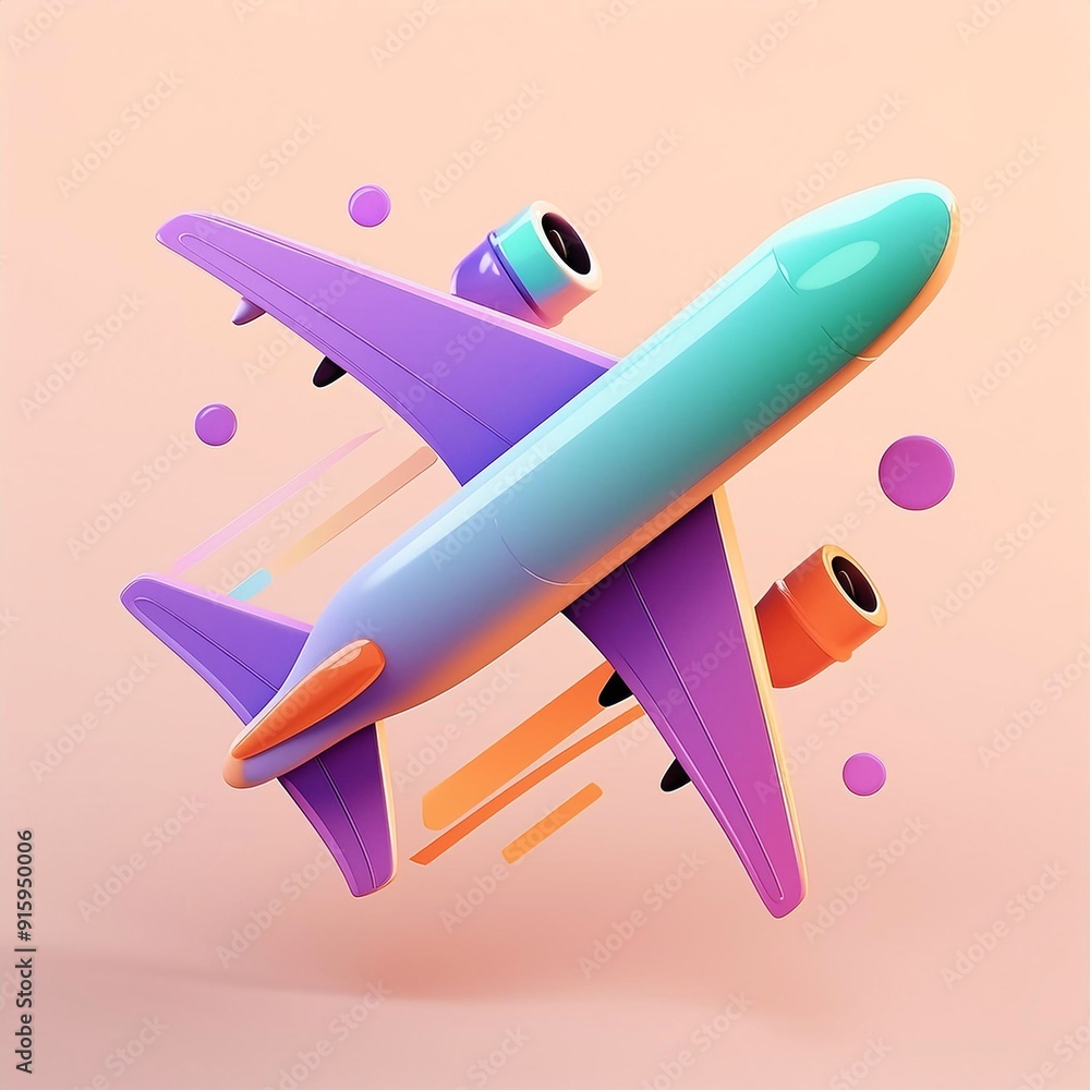Naklejka premium Airplane Flying Icon