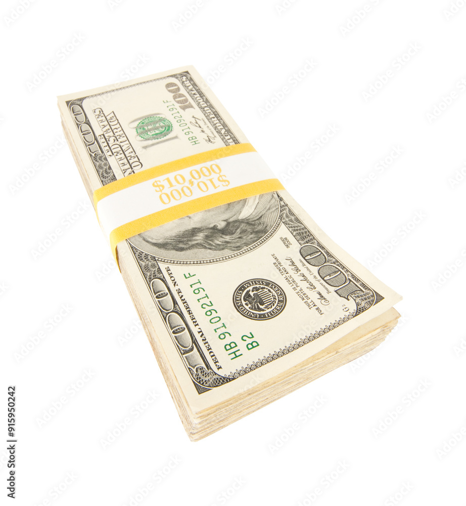 Stack of Ten Thousand Dollars Worth of One Hundred Dollar Bills Isolated. Transparent PNG. Stack of Ten Thousand Dollars Worth of One Hundred Dollar Bills Isolated. Transparent PNG.