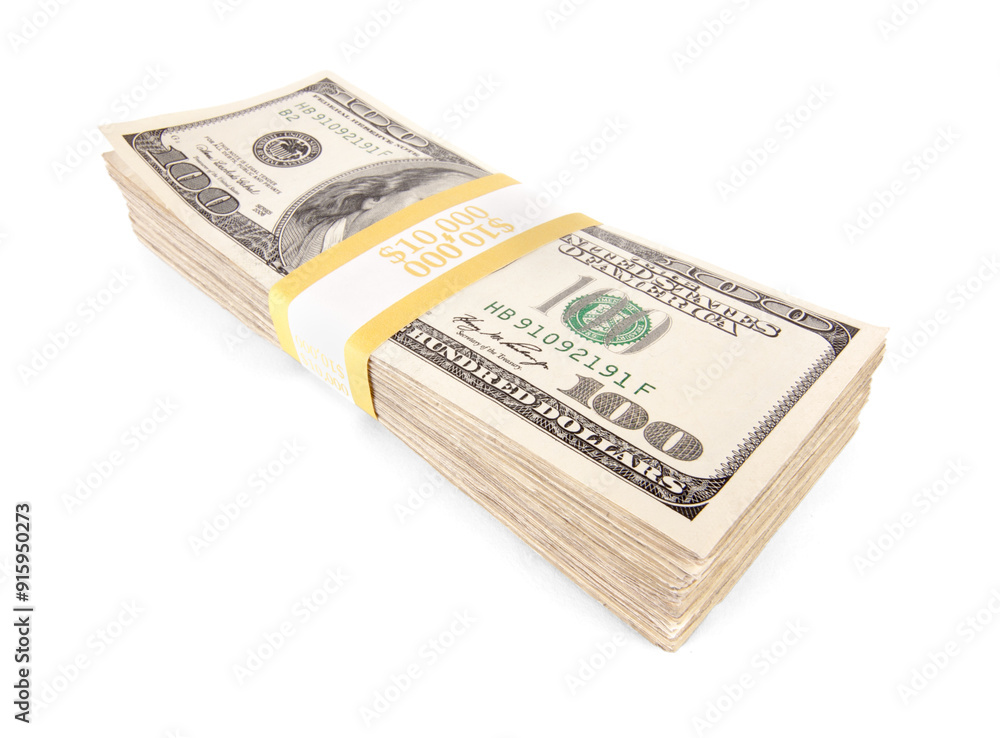 Stack of Ten Thousand Dollars Worth of One Hundred Dollar Bills Isolated. Transparent PNG. Stack of Ten Thousand Dollars Worth of One Hundred Dollar Bills Isolated. Transparent PNG.