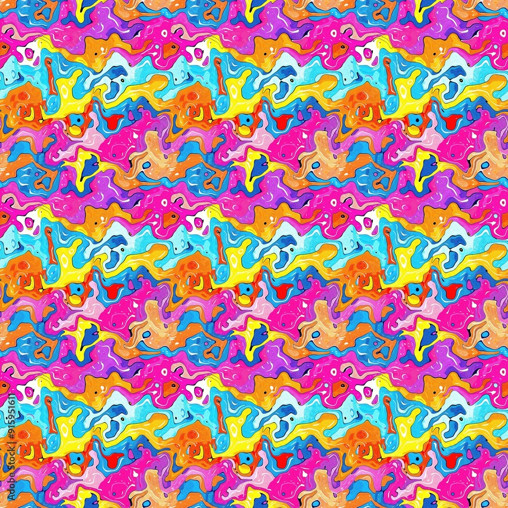 Whimsical ink splodge digital pattern with fun dripping paint effect graphic design. Playful summer party fun backdrop to wall and paper artwork in repeatable cover Whimsical ink splodge digital pattern with fun dripping paint effect graphic design. Playful summer party fun backdrop to wall and paper artwork in repeatable cover