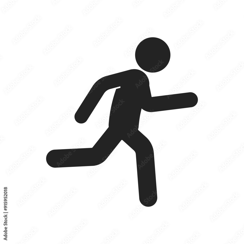 Isolated pictogram sign of run, man running, active sport icon symbol Isolated pictogram sign of run, man running, active sport icon symbol