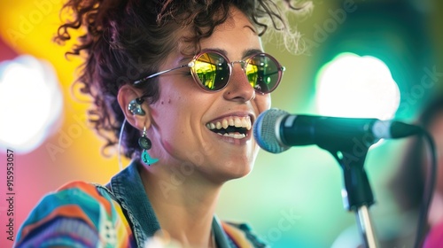 Vibrant Performance: Lesbian Musicians Spreading Love at a Colorful Support Festival