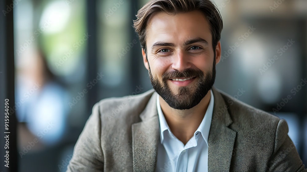 Close-up of a creative professional in a well-lit studio, casual blazer, natural expression, blurred background Close-up of a creative professional in a well-lit studio, casual blazer, natural expression, blurred background