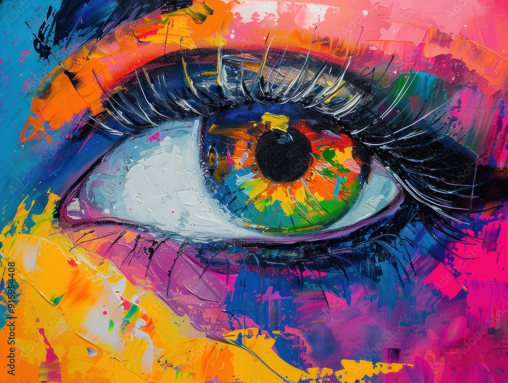 Colorful Eye Abstract Painting Colorful Eye Abstract Painting