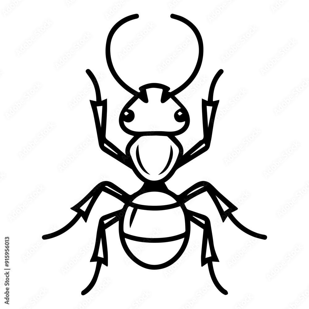 ant icon or modern line symbol. Vector line art and icon design with bold outline. Black and white Pixel Perfect minimalistic symbol isolated white background. Silhouette simple thin sign ant icon or modern line symbol. Vector line art and icon design with bold outline. Black and white Pixel Perfect minimalistic symbol isolated white background. Silhouette simple thin sign