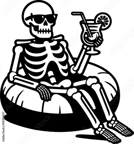 Skeleton in Inner Tube